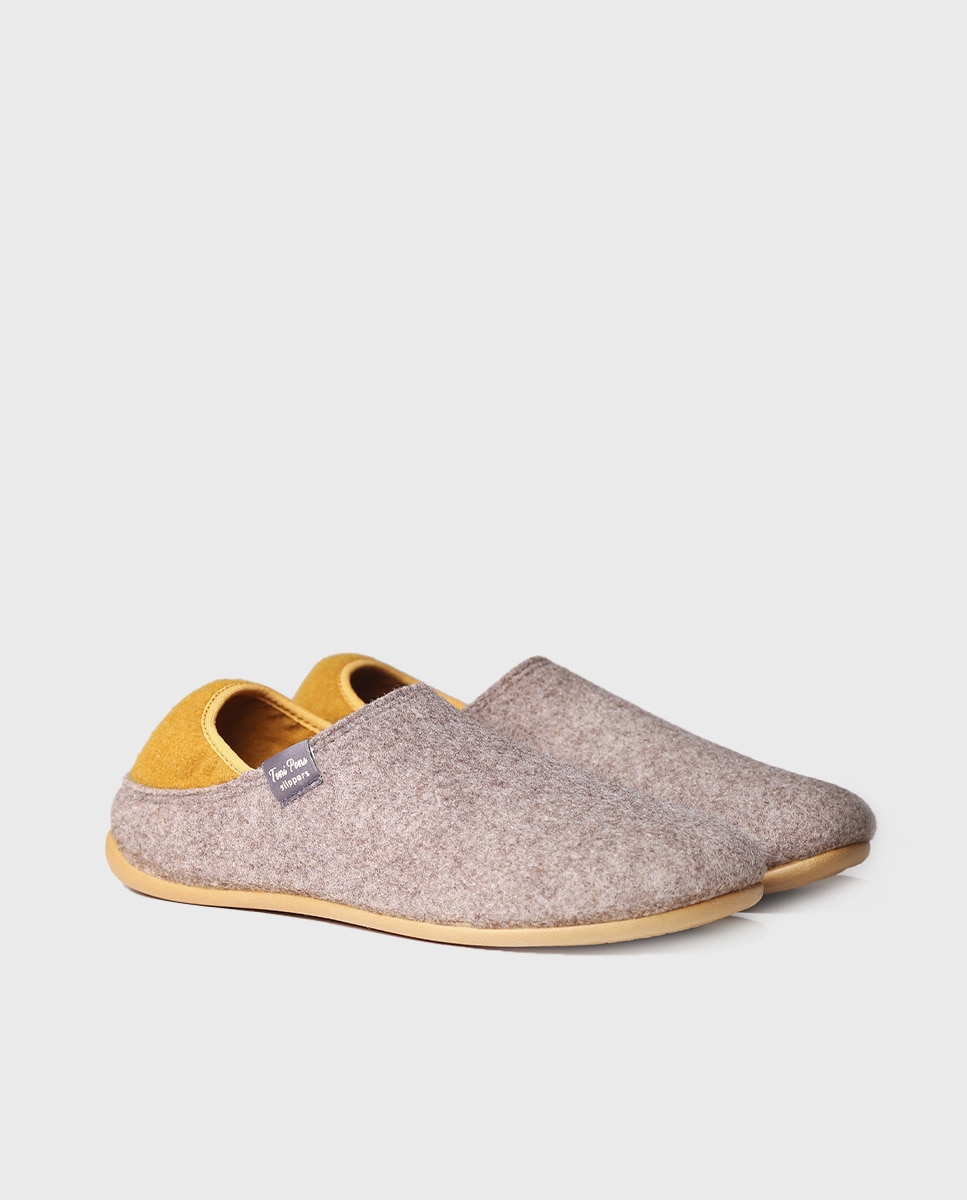 Imagen 2 de Zapatillas de casa de hombre de fieltro reciclado - Topo Topo