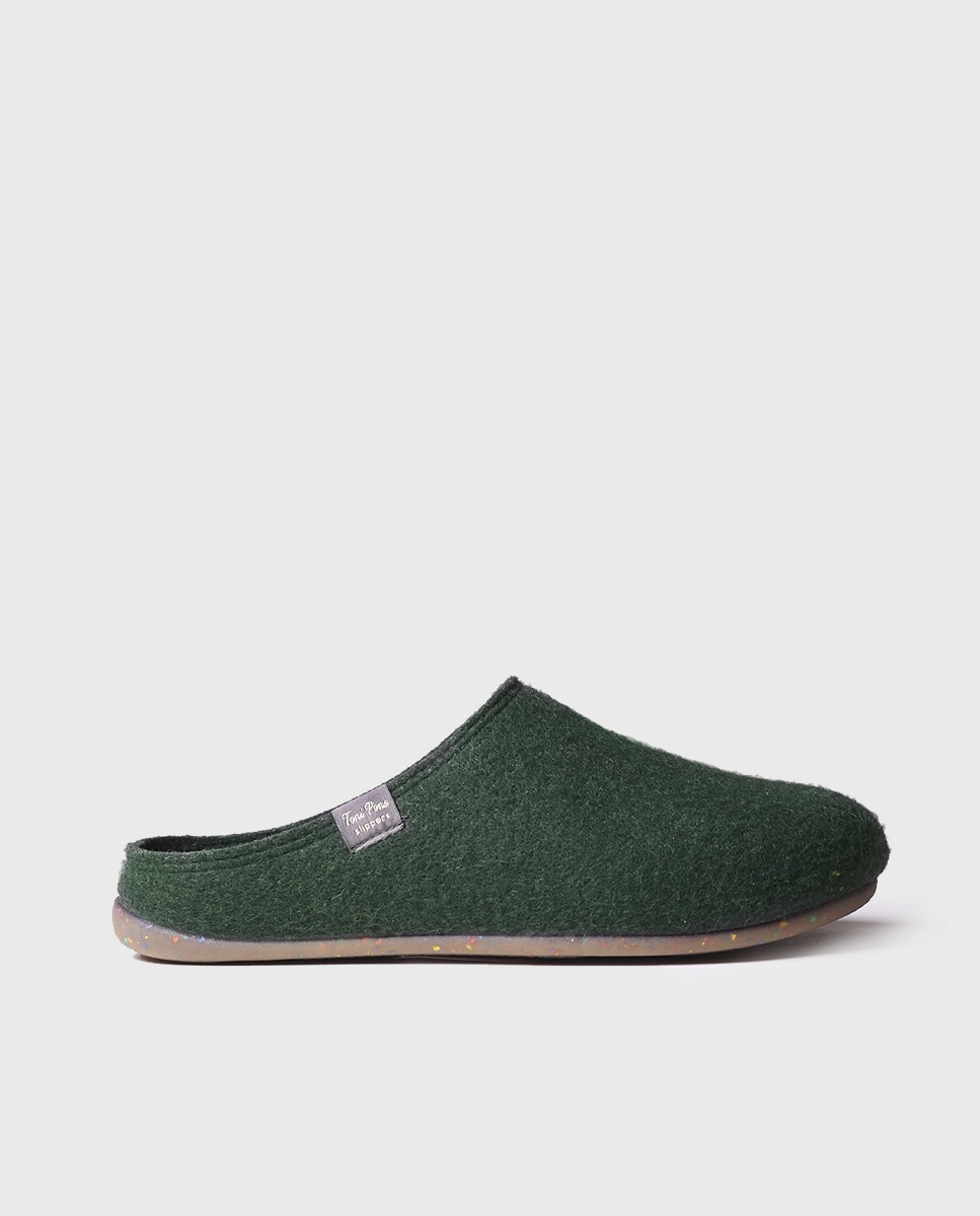 Zapatillas de casa de hombre de fieltro reciclado - Toni Pons - Kaki Kaki-1