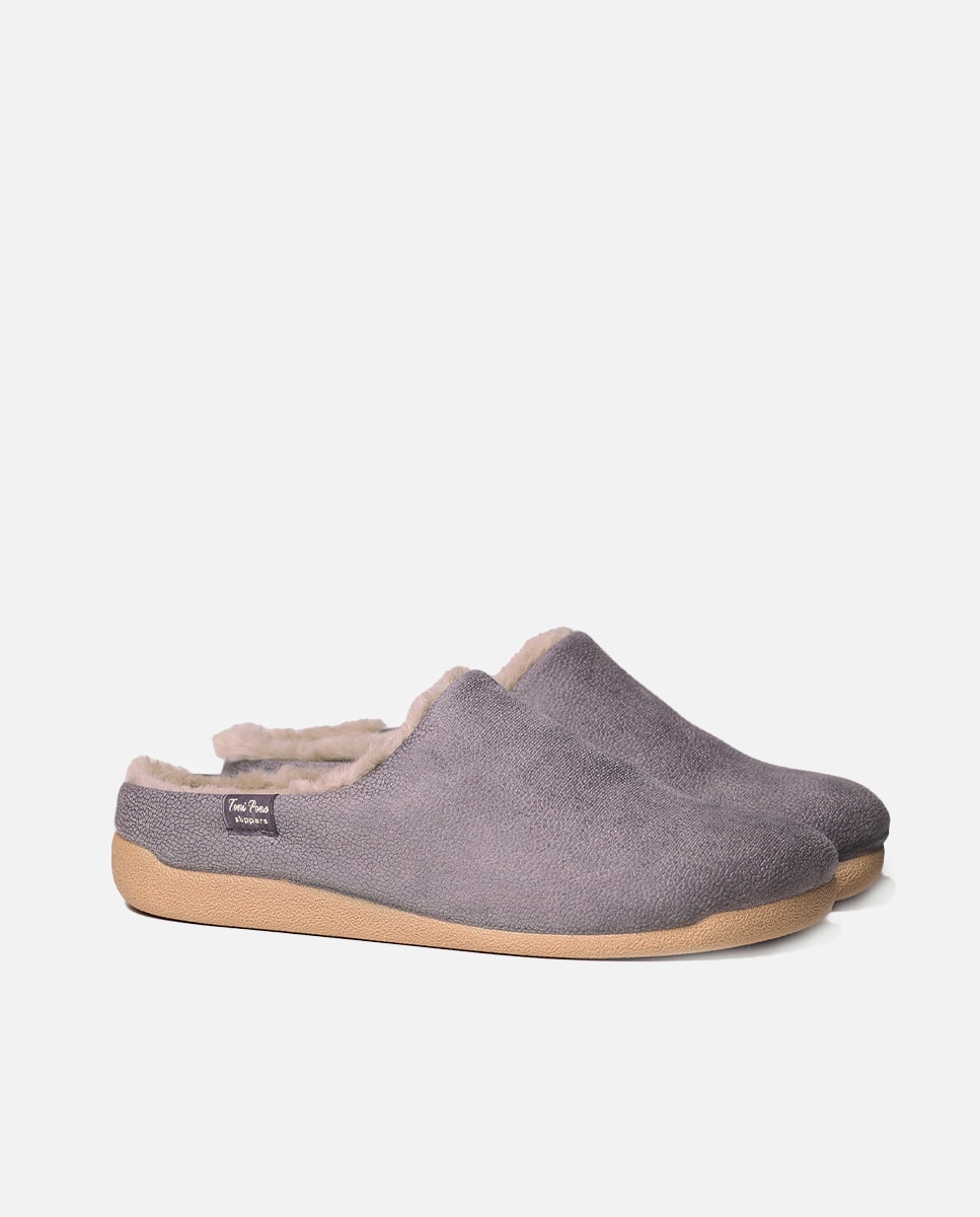 Zapatillas de casa de hombre tipo zueco - Toni Pons - Gris Gris-4