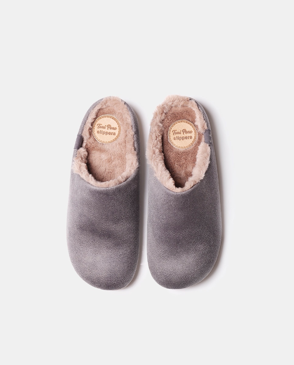 Zapatillas de casa de hombre tipo zueco - Toni Pons - Gris Gris-3