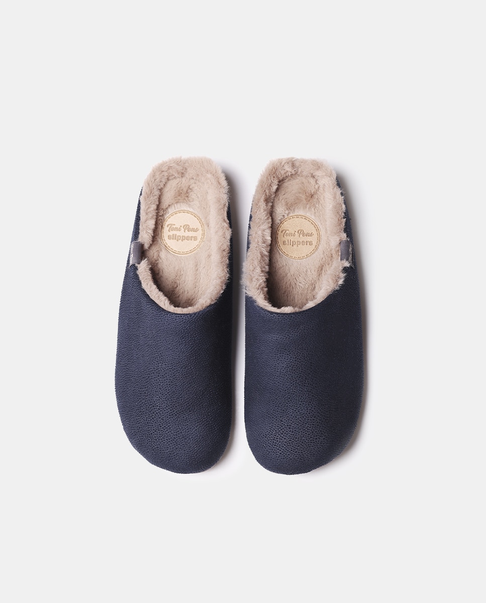 Imagen 3 de Zapatillas de casa de hombre tipo zueco - Azul marino Azul marino