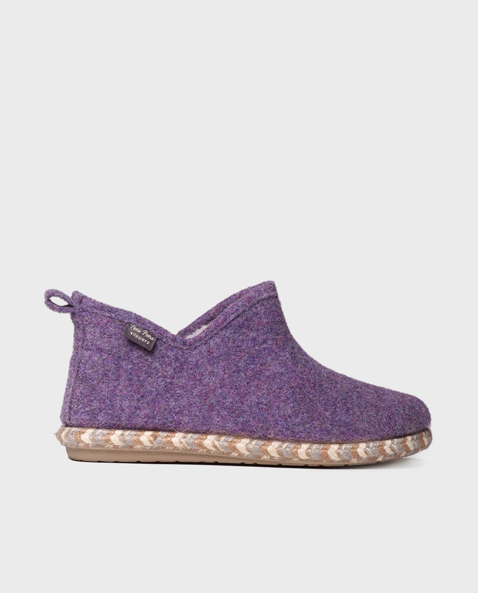 Imagen 0 de Zapatillas de casa cerradas de mujer tipo botín Crudo