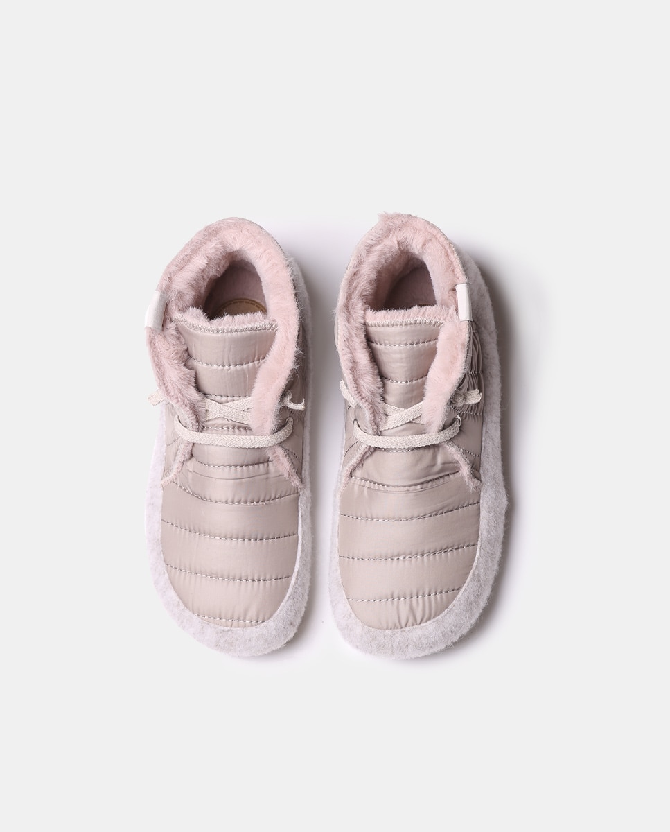Zapatillas de casa cerradas de mujer de tejido con suela antideslizante - Toni Pons - Beige Beige-3
