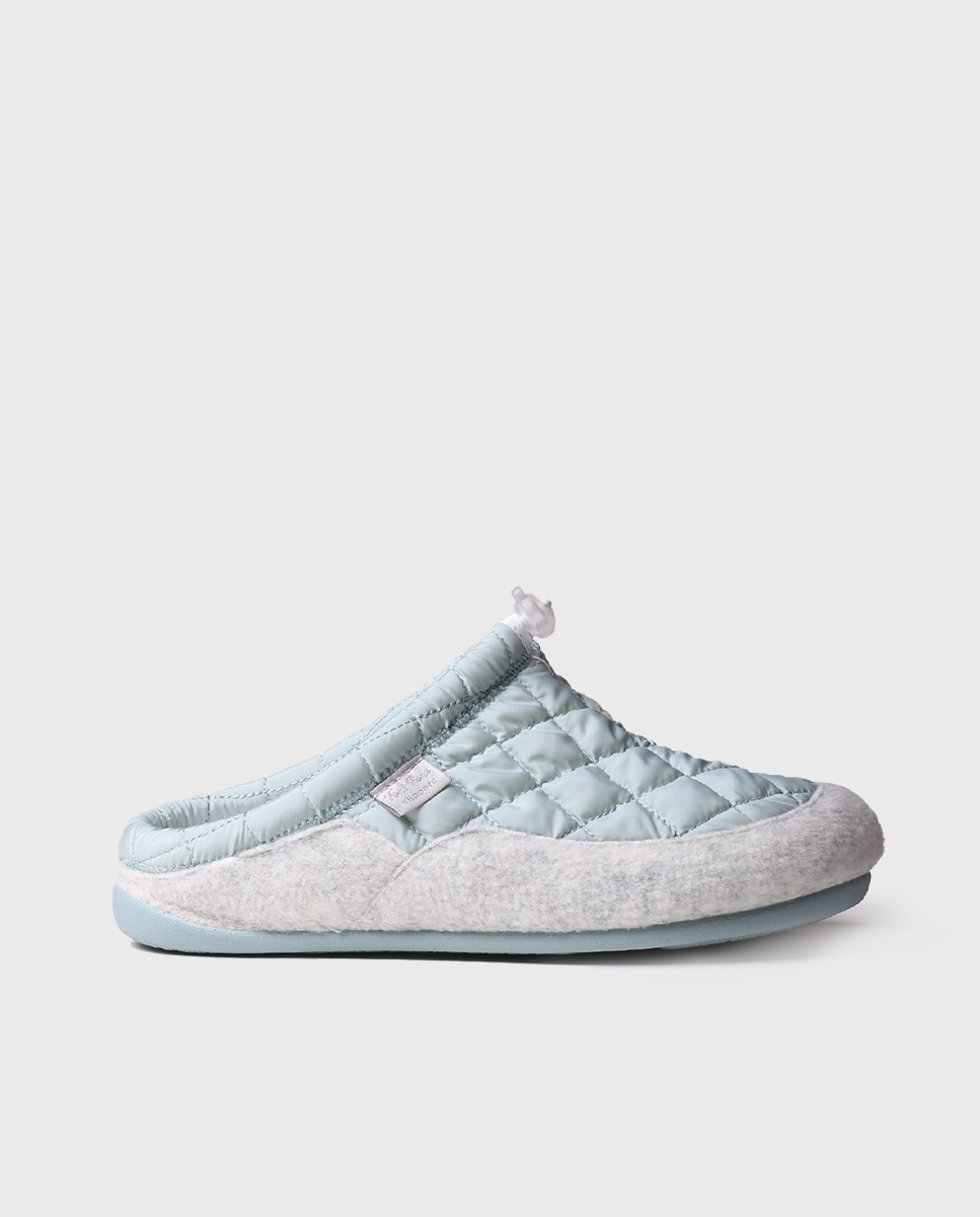 Zapatillas de casa cerradas de mujer de tejido acolchado - Toni Pons - Verde Agua Verde Agua-1