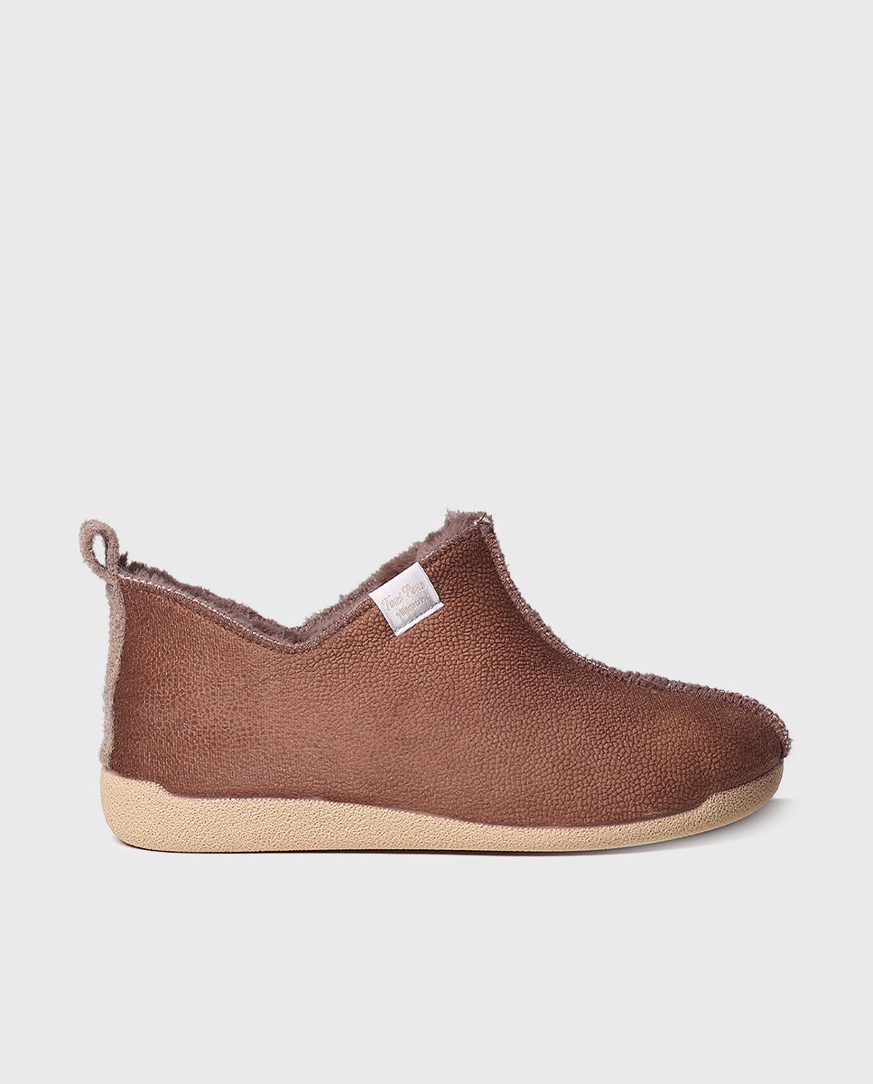 Zapatillas de casa cerradas de mujer tipo botín - Toni Pons - Marrón oscuro Marrón oscuro-1