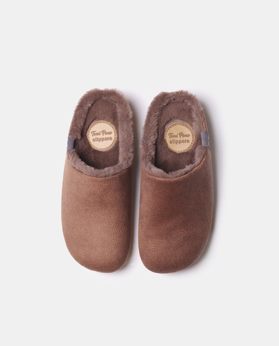Zapatillas de casa cerradas de mujer tipo zueco - Toni Pons - Marrón oscuro Marrón oscuro-3