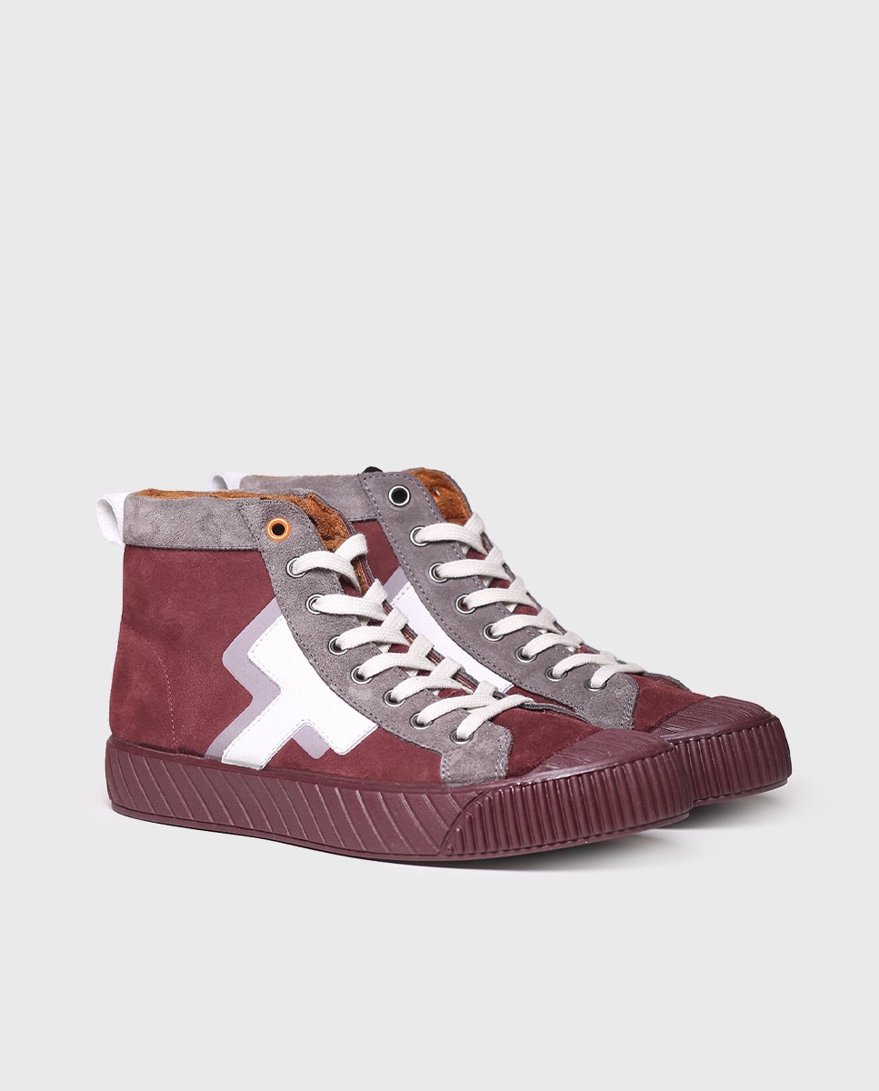 Zapatillas de serraje de mujer con cordones - Toni Pons - Burdeos Burdeos-2