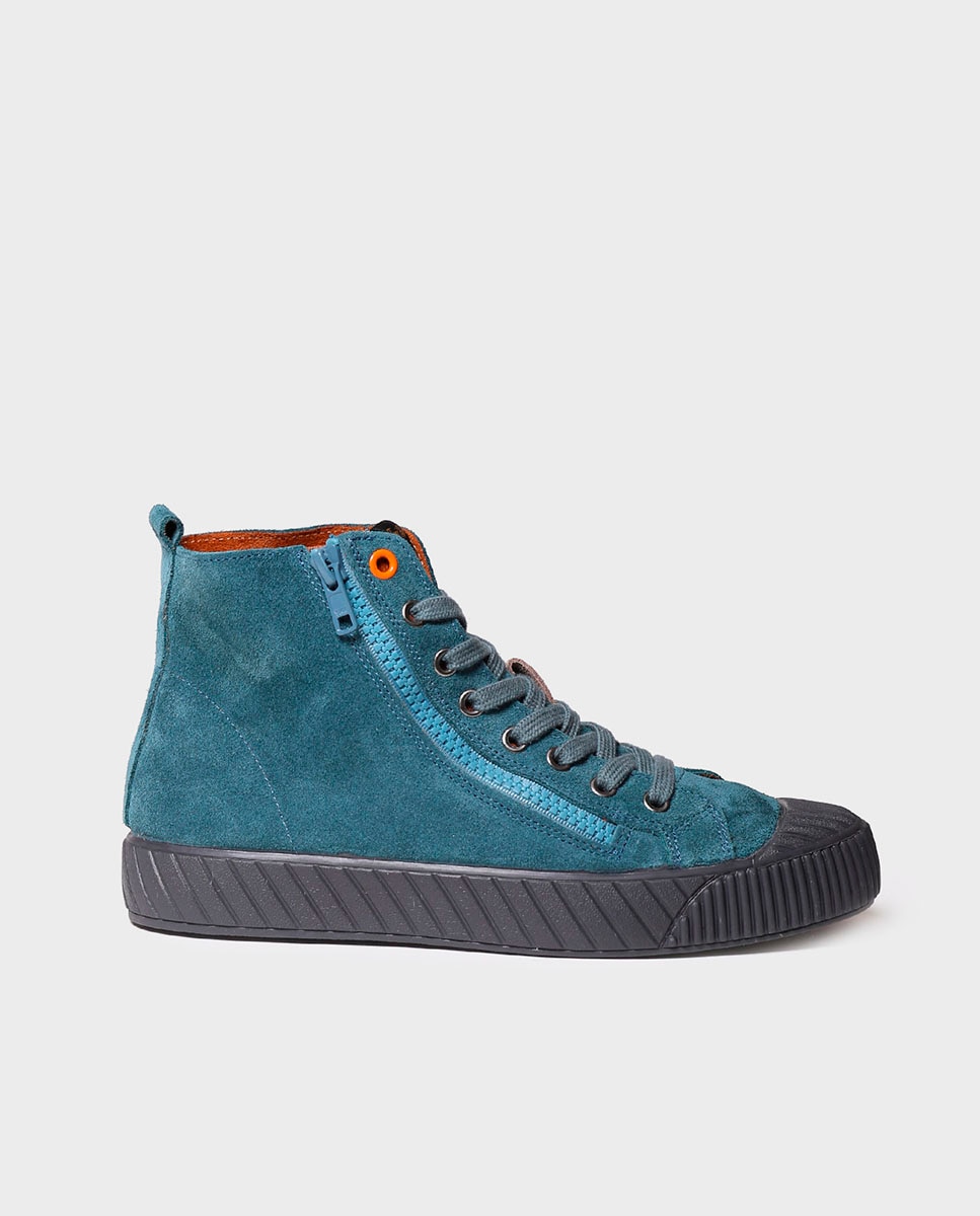 Zapatillas de serraje de mujer con cordones - Toni Pons - Azul claro Azul claro-1