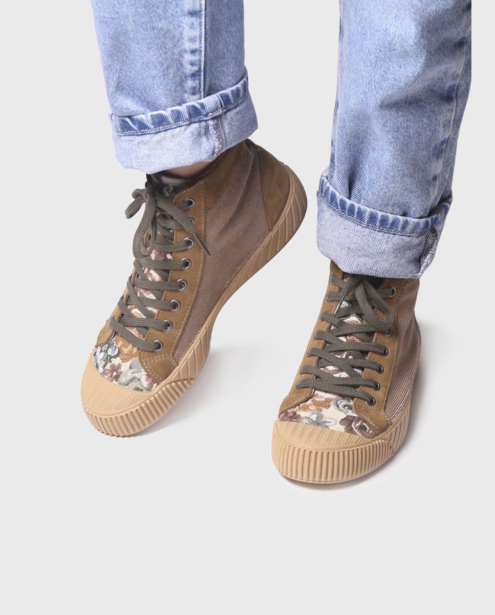 Zapatillas de serraje de mujer con cordones - Toni Pons - Beige Beige-4