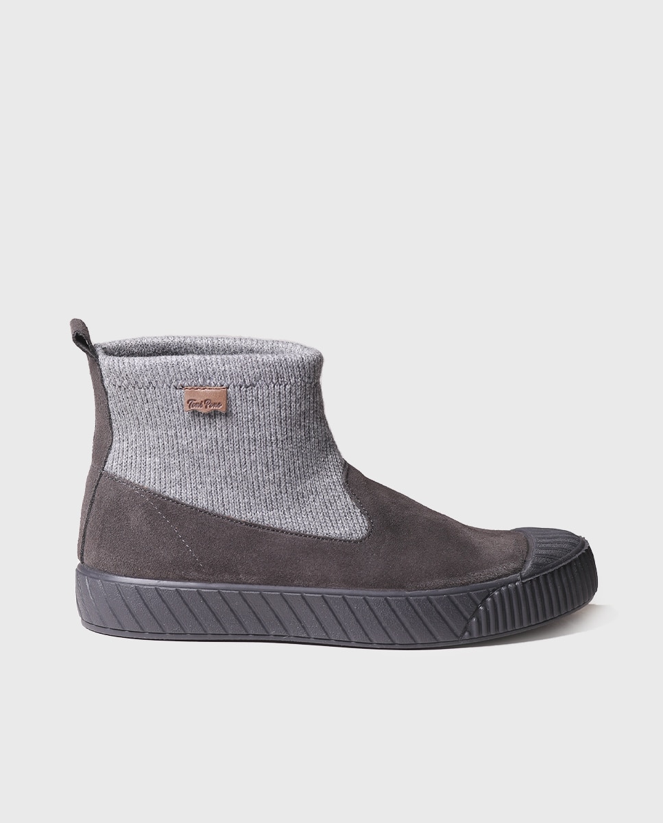 Zapatillas de serraje de mujer con cordones - Toni Pons - Gris Gris-1