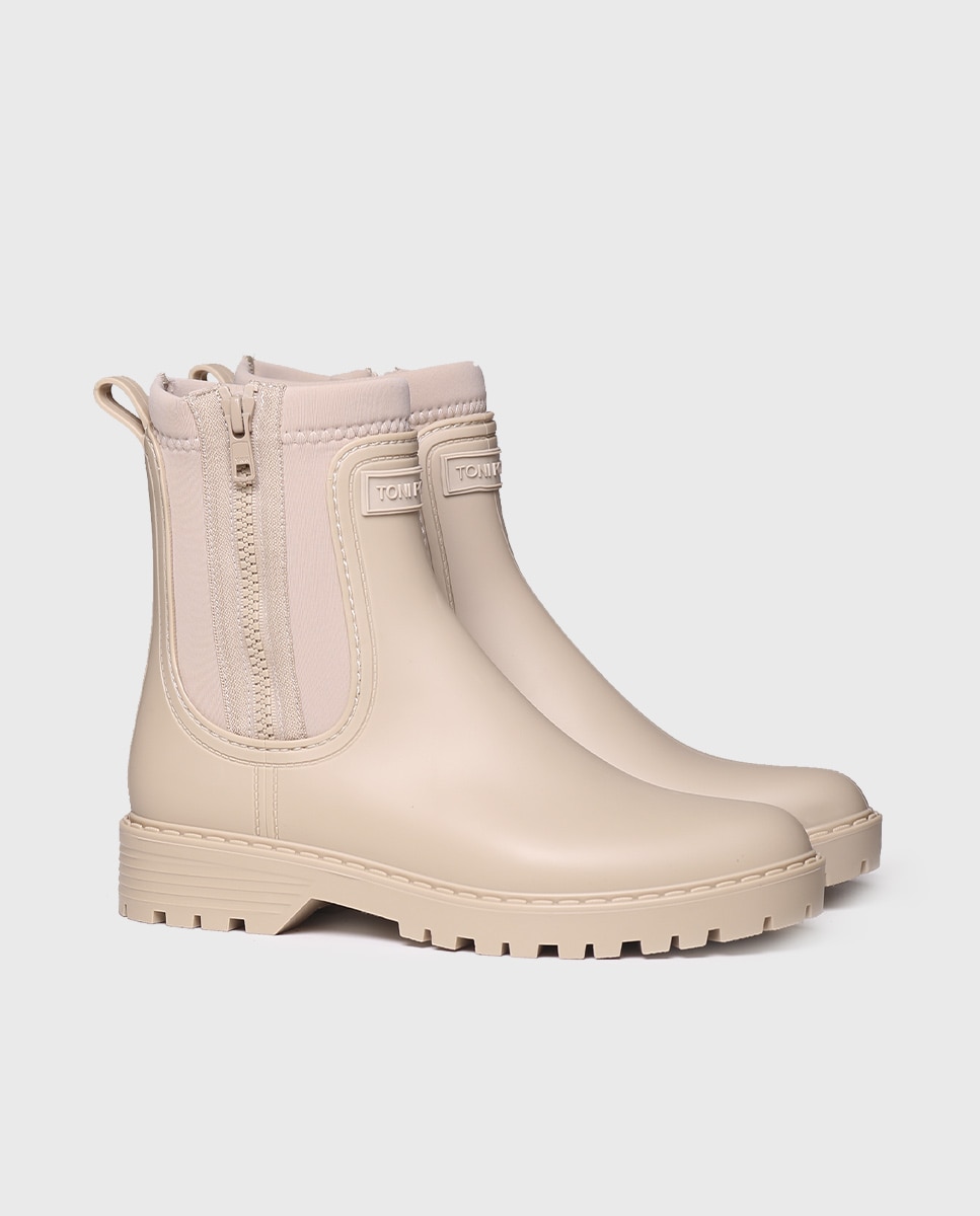 Botines de agua de mujer de caña baja - Beige Beige-2
