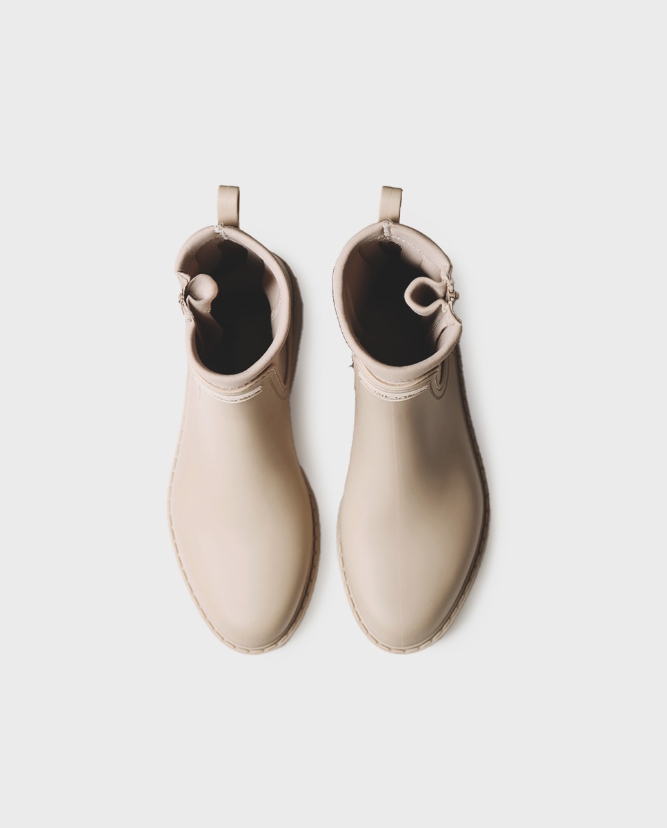 Botines de agua de mujer de caña baja - Beige Beige-3