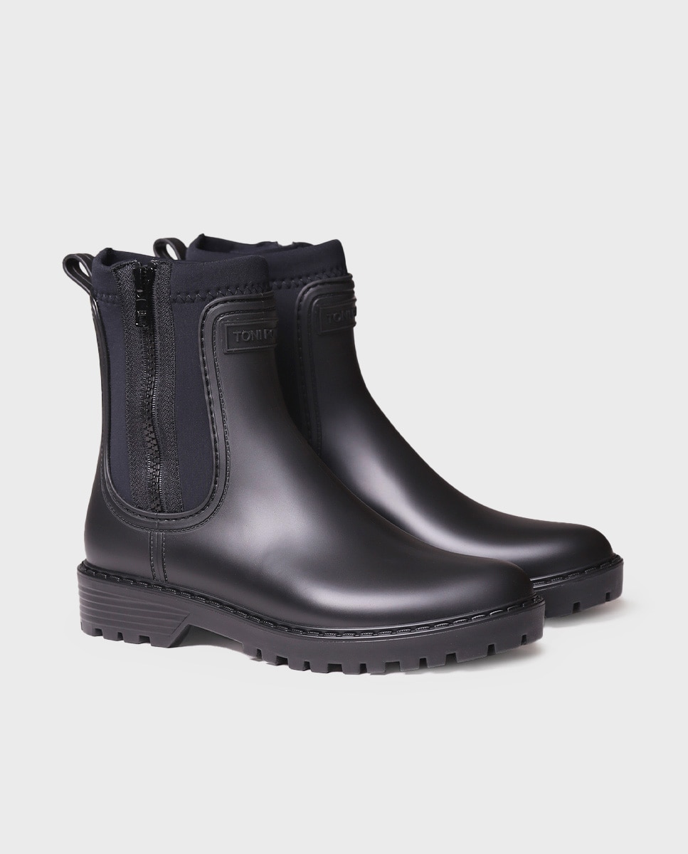 Botines de agua de mujer de caña baja - Negro Negro-2