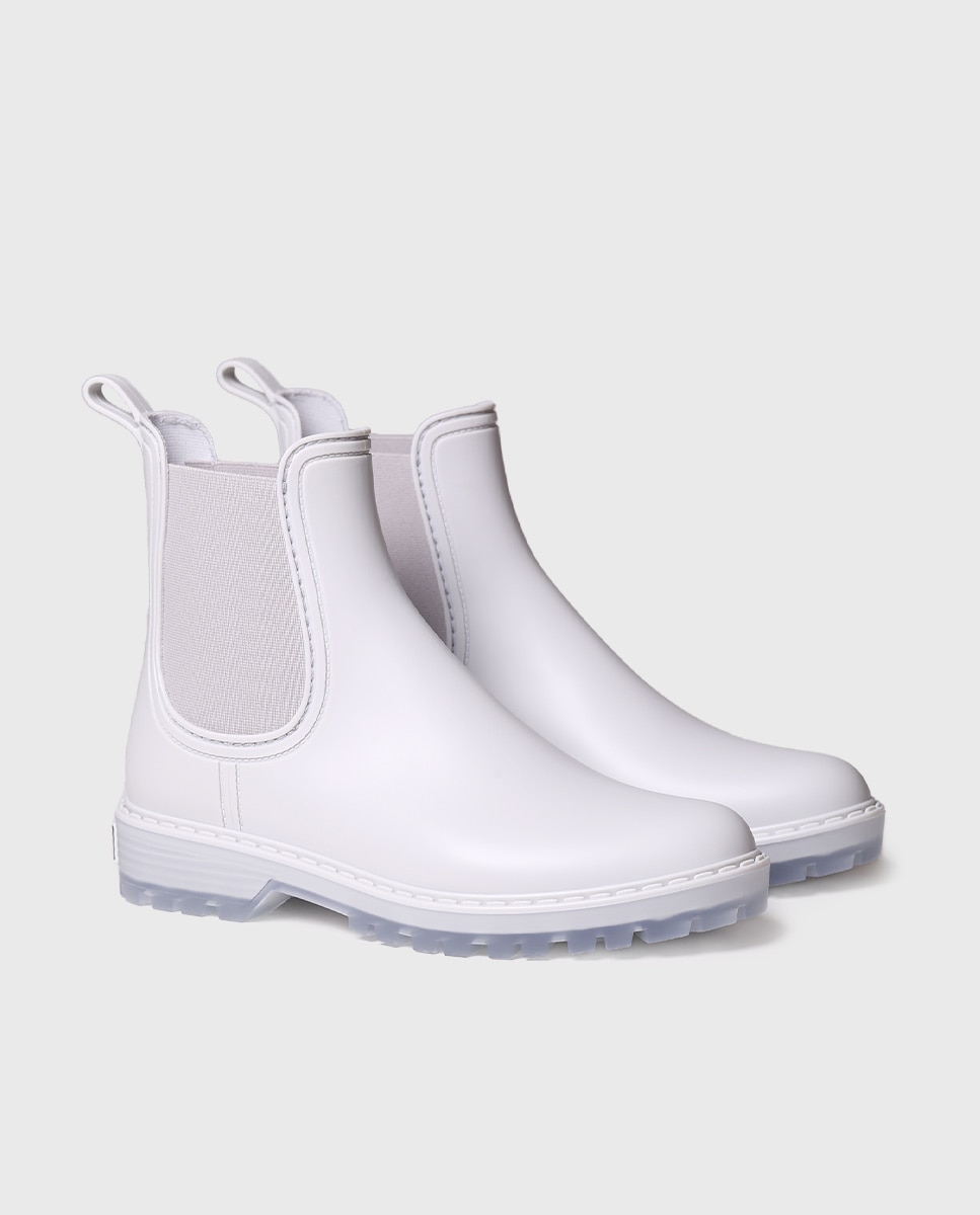 Botines de agua de mujer de caña baja - Blanco Blanco-2