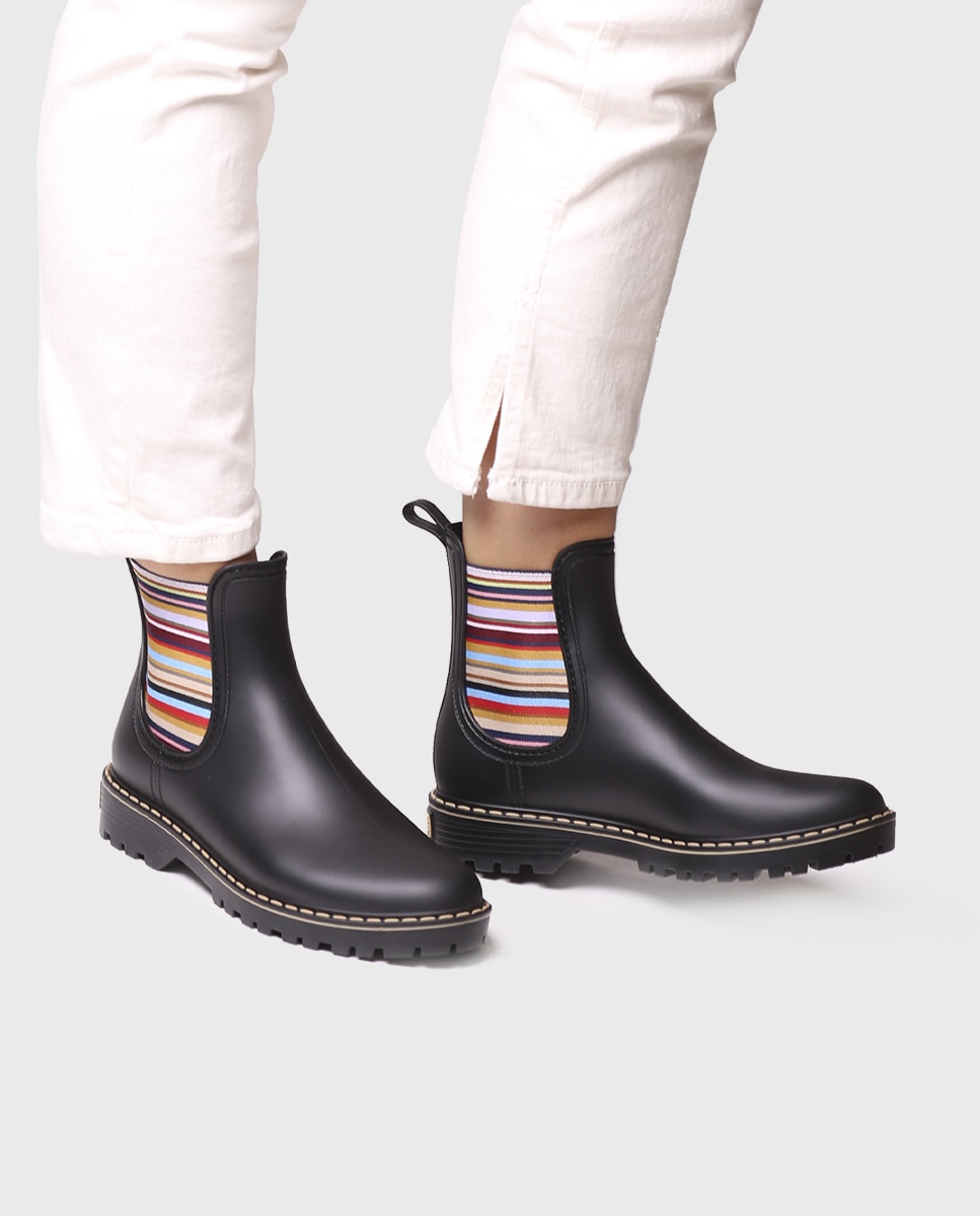 Botines de agua de mujer de goma con elásticos - Multicolor Multicolor-4