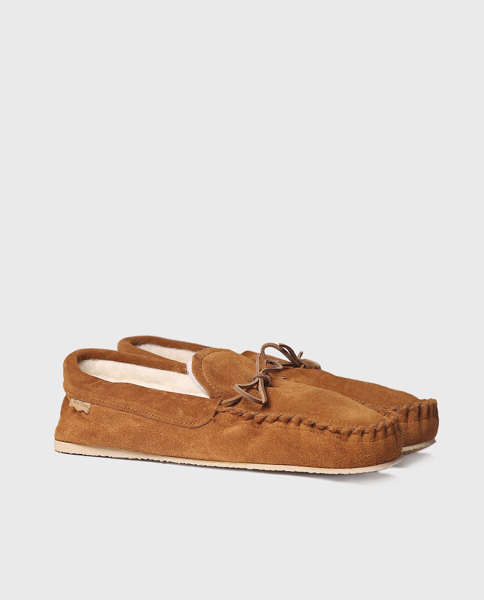 Zapatillas de casa de hombre de tejido en tonos lisos - Toni Pons - Marrón Marrón-2
