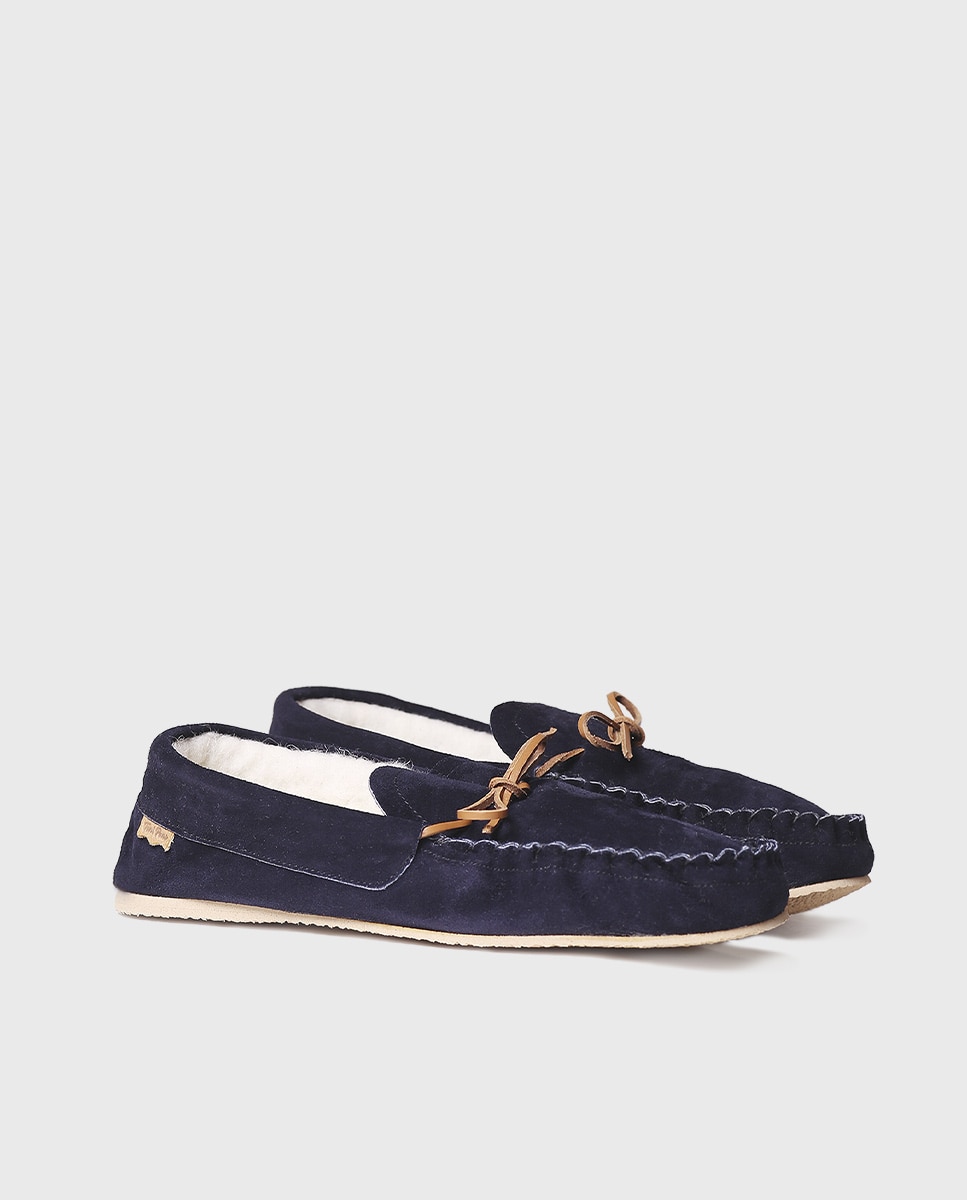 Zapatillas de casa de hombre de tejido en tonos lisos - Toni Pons - Azul marino Azul marino-2