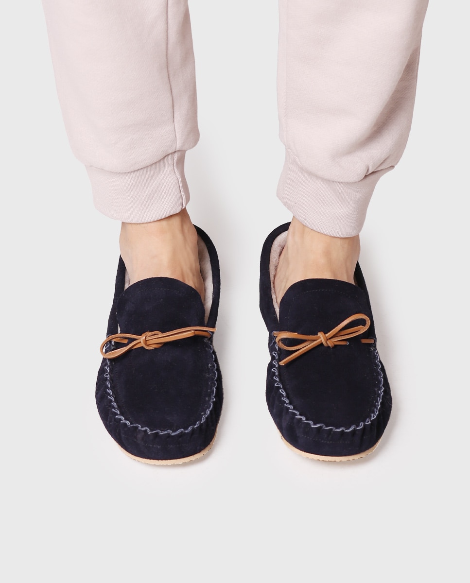 Zapatillas de casa de hombre de tejido en tonos lisos - Toni Pons - Azul marino Azul marino-4