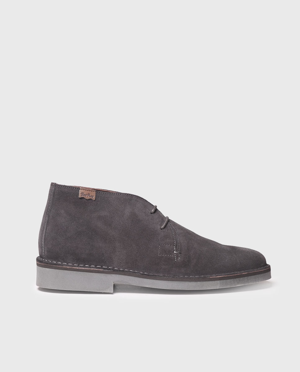 Botines de hombre de serraje con cordones - Toni Pons - Gris Gris-1