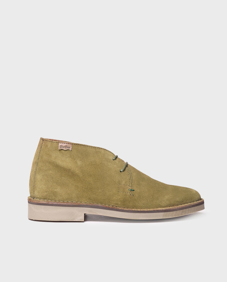 Botines de hombre de serraje con cordones - Toni Pons - Verde Verde-1