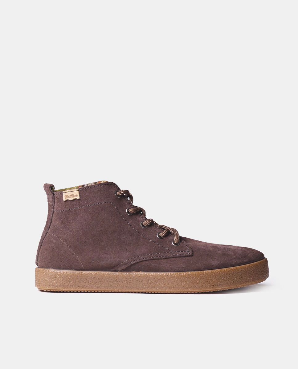 Botines de hombre de serraje con cordones - Toni Pons - Marrón Marrón-1