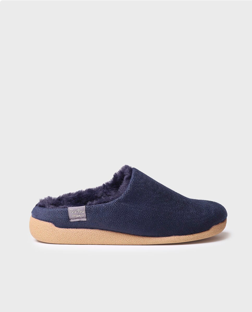Zapatillas de casa cerradas de mujer tipo zueco - Toni Pons - Azul marino Azul marino-1
