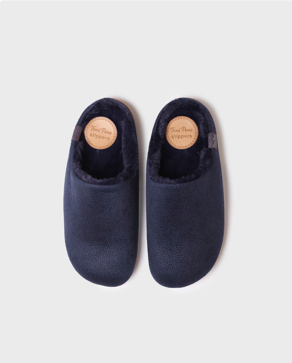 Zapatillas de casa cerradas de mujer tipo zueco - Toni Pons - Azul marino Azul marino-3