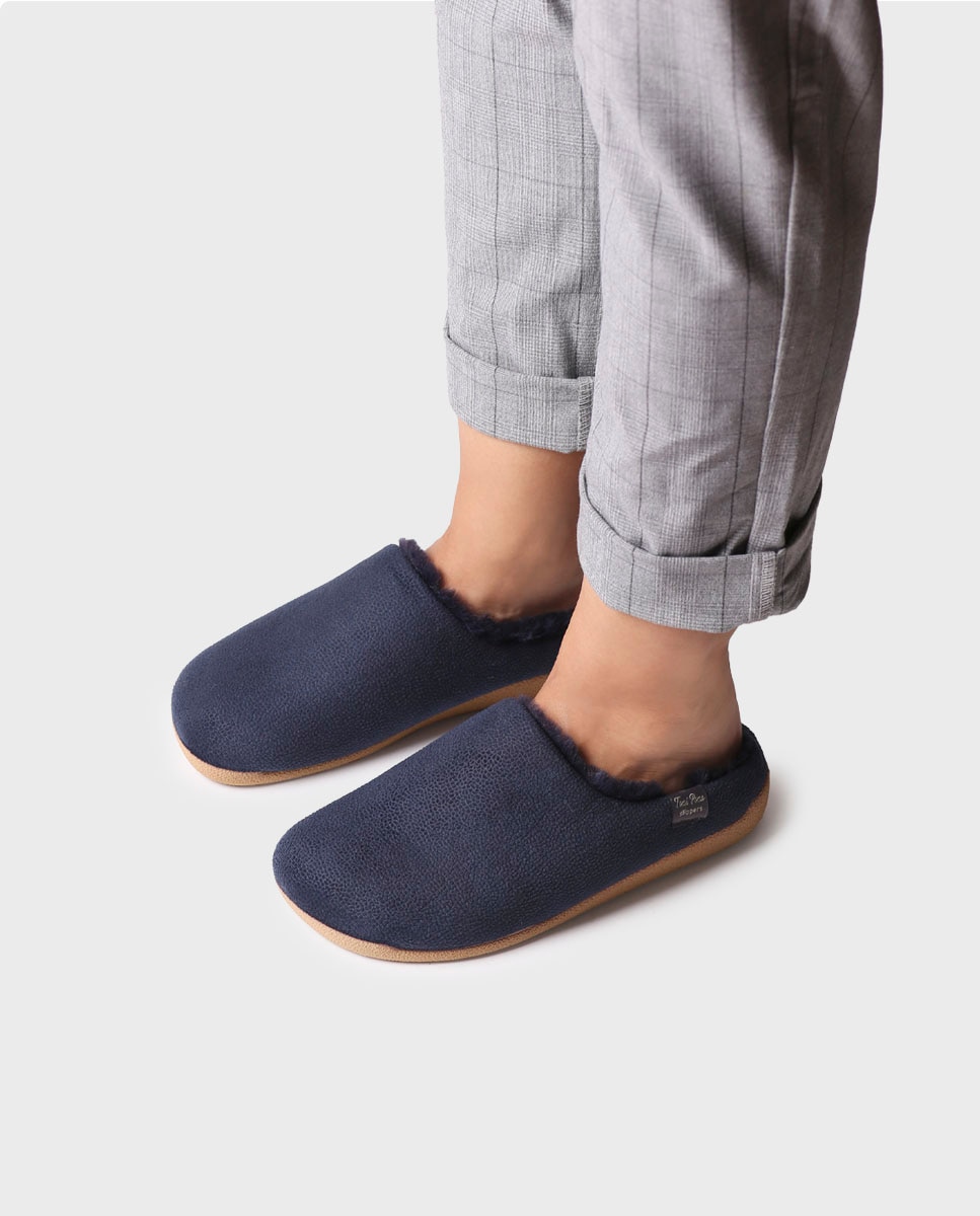 Zapatillas de casa cerradas de mujer tipo zueco - Toni Pons - Azul marino Azul marino-4