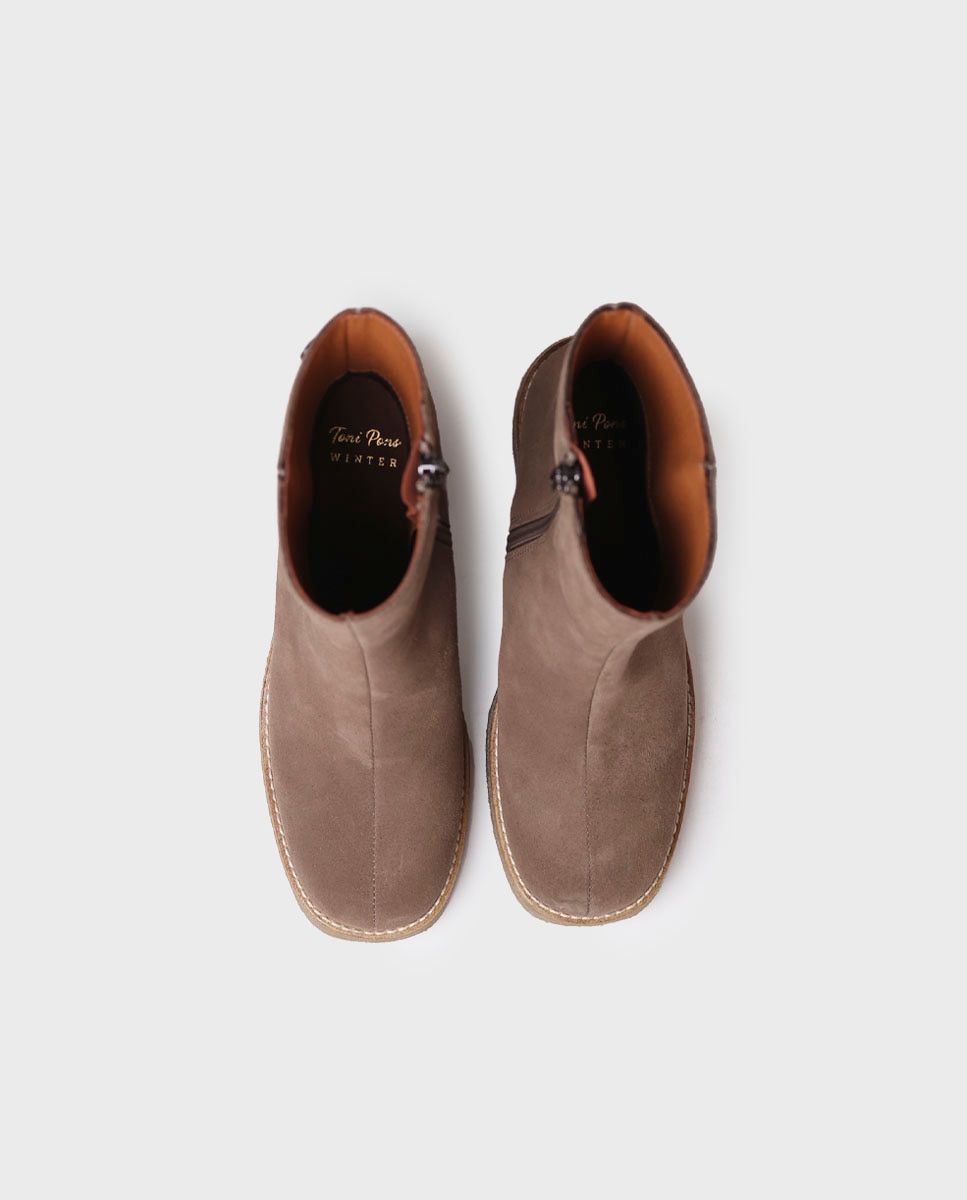 Botines de mujer de serraje con cremallera - Toni Pons - Topo Topo-3