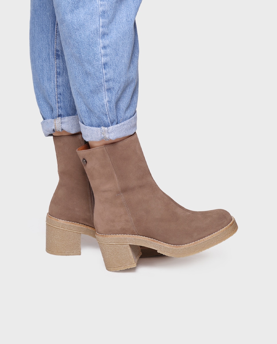 Botines de mujer de serraje con cremallera - Toni Pons - Topo Topo-4