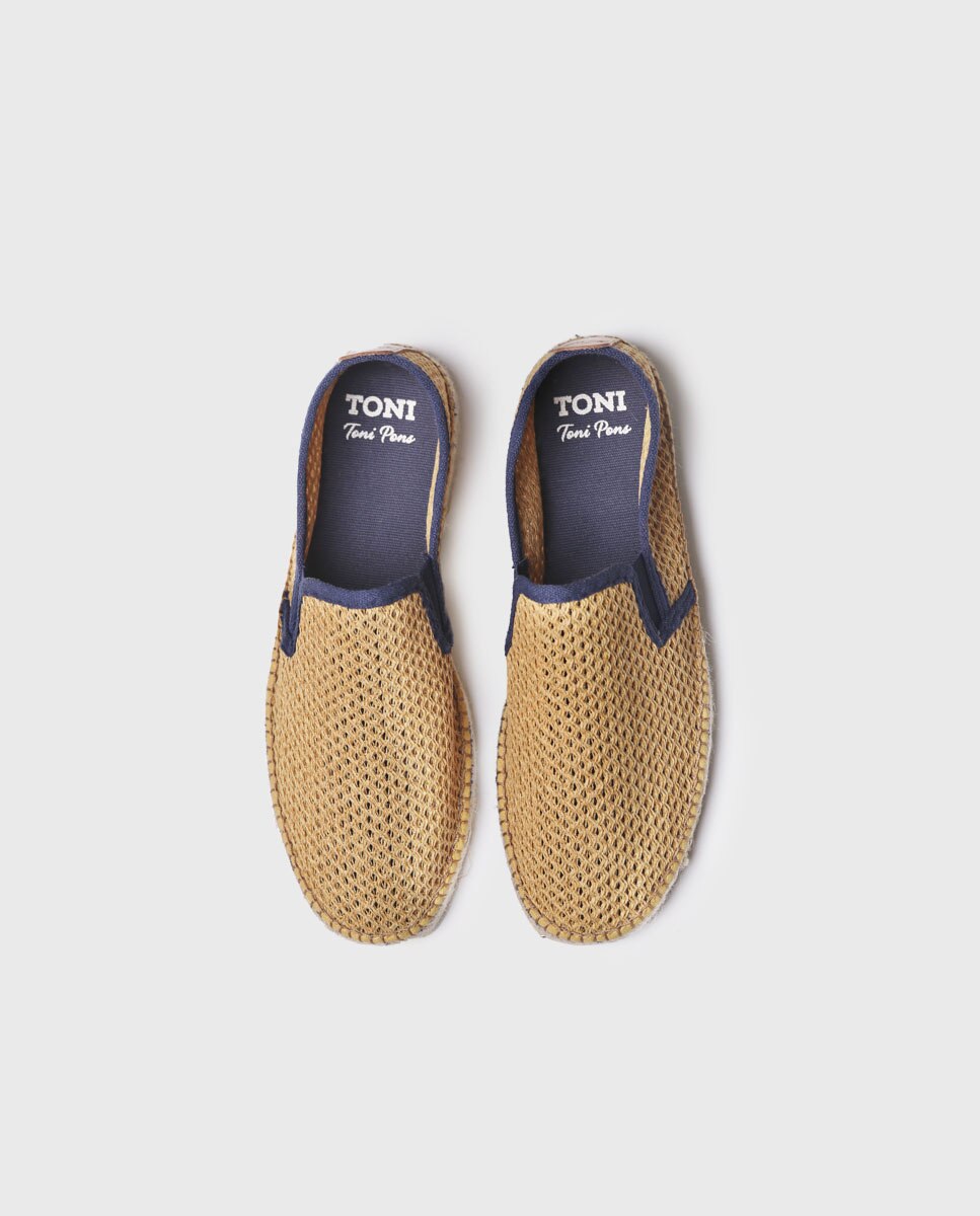 Alpargatas planas de hombre de tejido de rejilla con elásticos - Toni Pons - Amarillo Amarillo-3