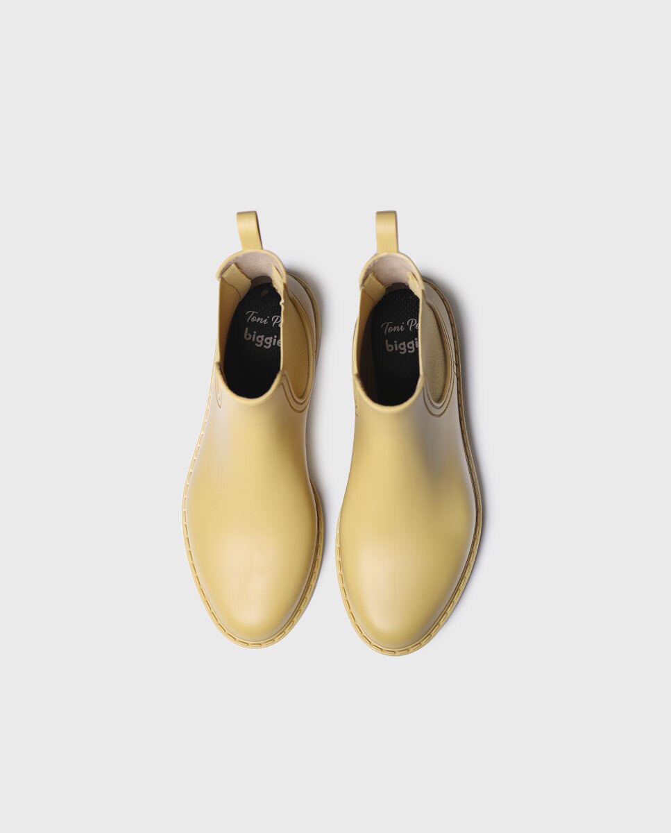 Botines de agua de mujer de goma con elásticos - Amarillo Amarillo-3