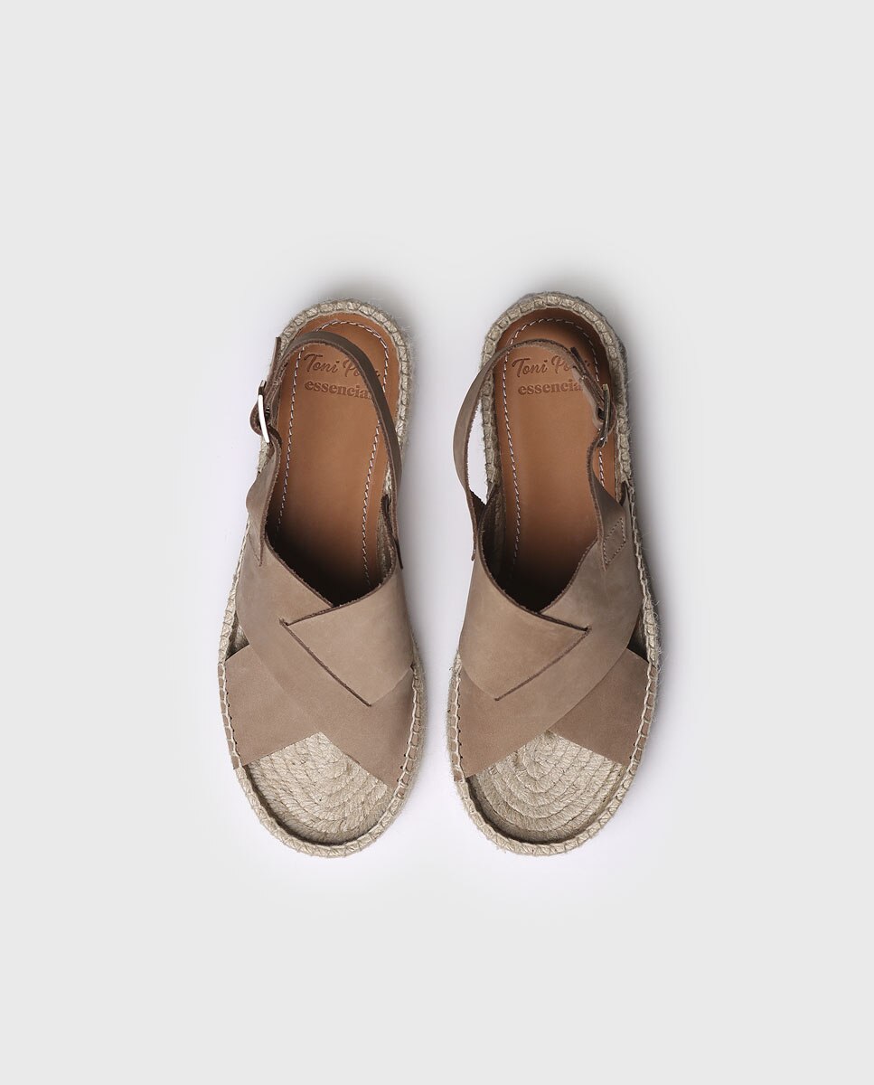 Sandalias de plataforma de mujer de piel con hebilla - Toni Pons - Marrón Marrón-3