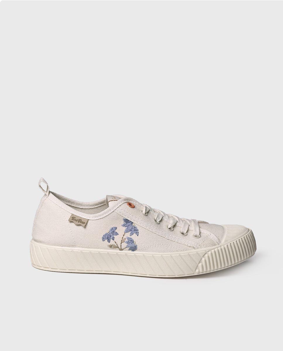 Zapatillas de lona de mujer de tejido con cordones - Toni Pons - Crudo Crudo-1