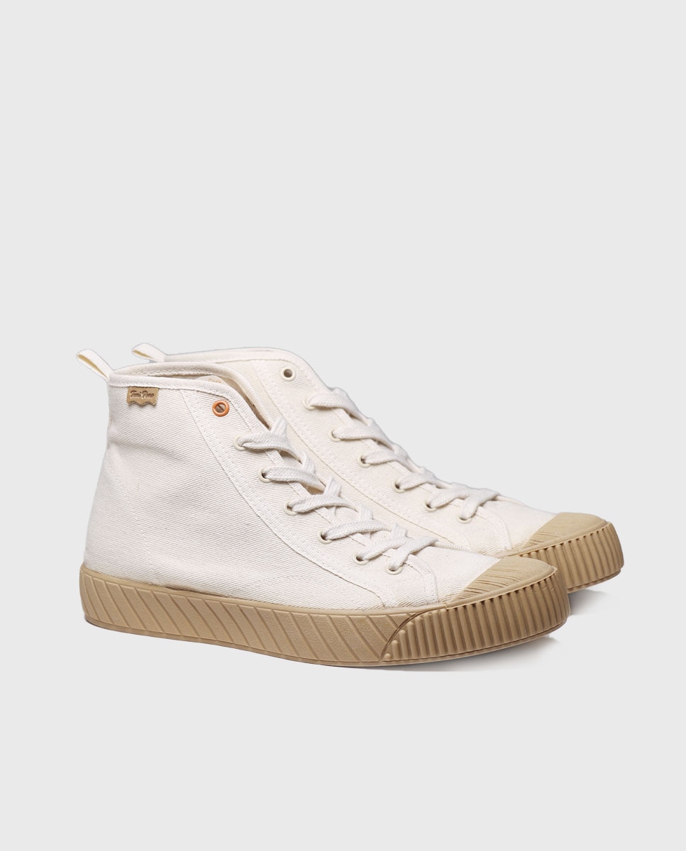 Zapatillas de lona de hombre de tonos lisos con cordones - Toni Pons - Crudo Crudo-2