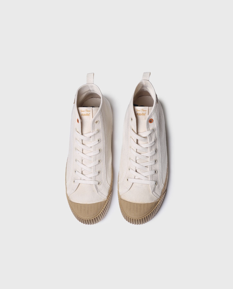 Zapatillas de lona de hombre de tonos lisos con cordones - Toni Pons - Crudo Crudo-3