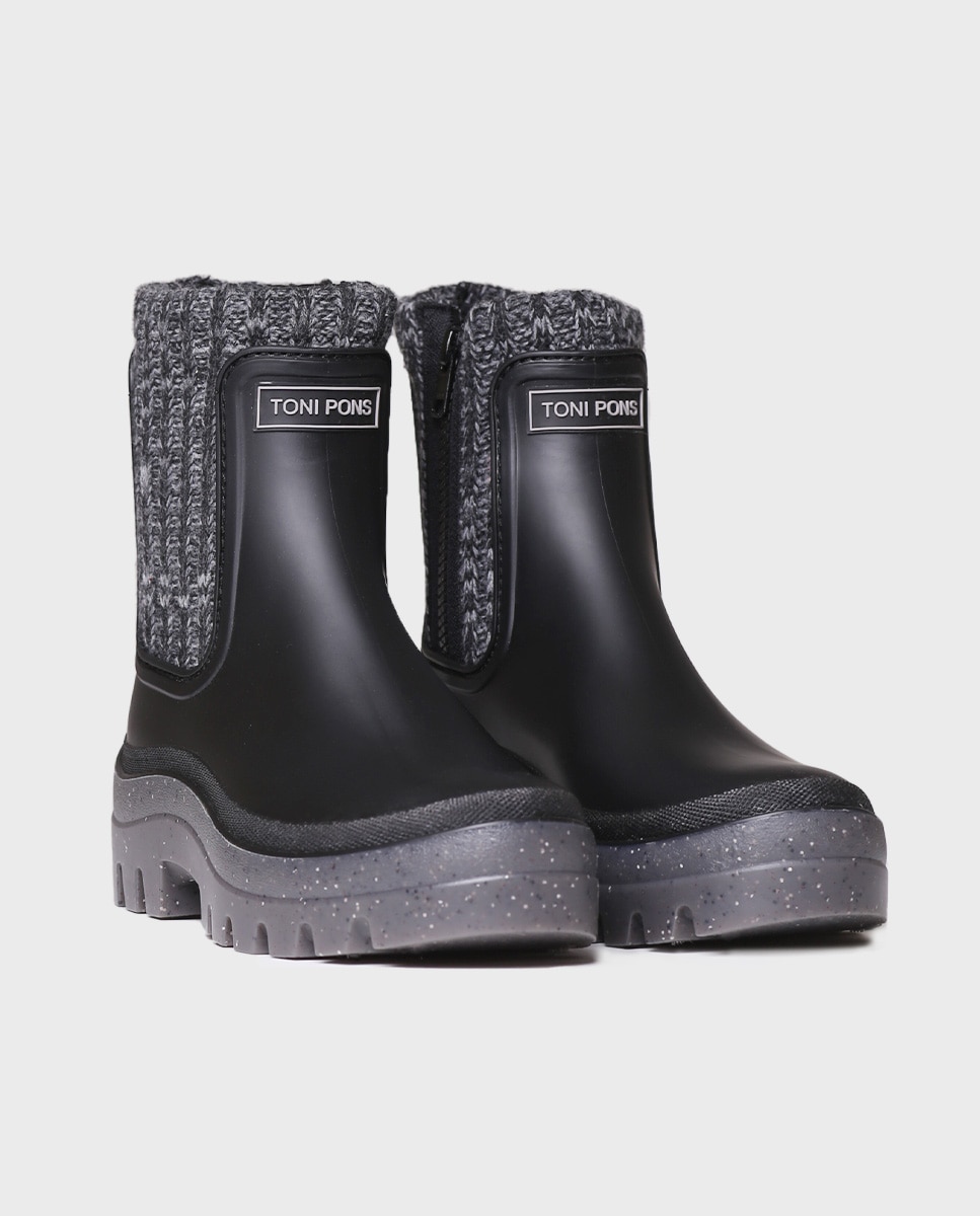 Botines de agua de mujer con plataforma - Toni Pons - Negro Negro-2