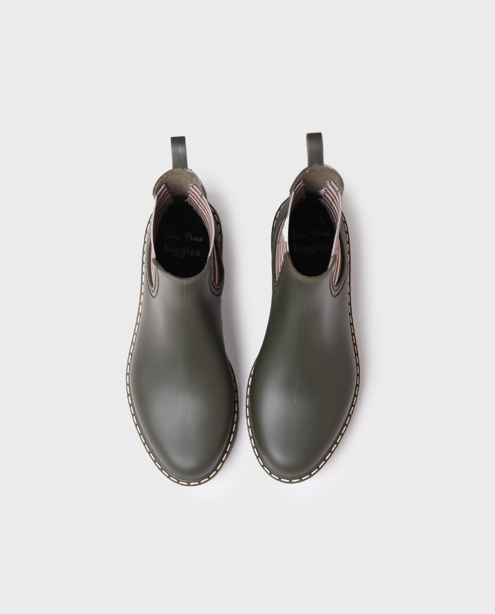 Botines de agua de mujer de goma con elásticos - Toni Pons - Kaki Kaki-3