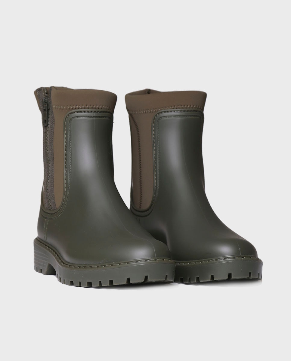 Botines de agua de mujer de caña baja - Kaki Kaki-2