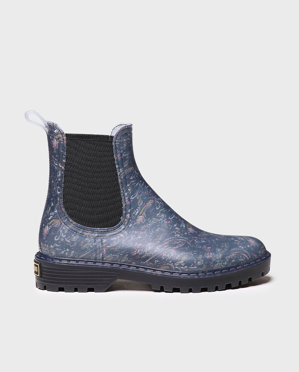 Botines de agua de mujer de goma con elásticos laterales - Toni Pons - Azul Azul-1