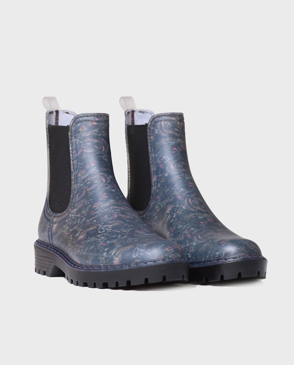 Botines de agua de mujer de goma con elásticos laterales - Toni Pons - Azul Azul-2