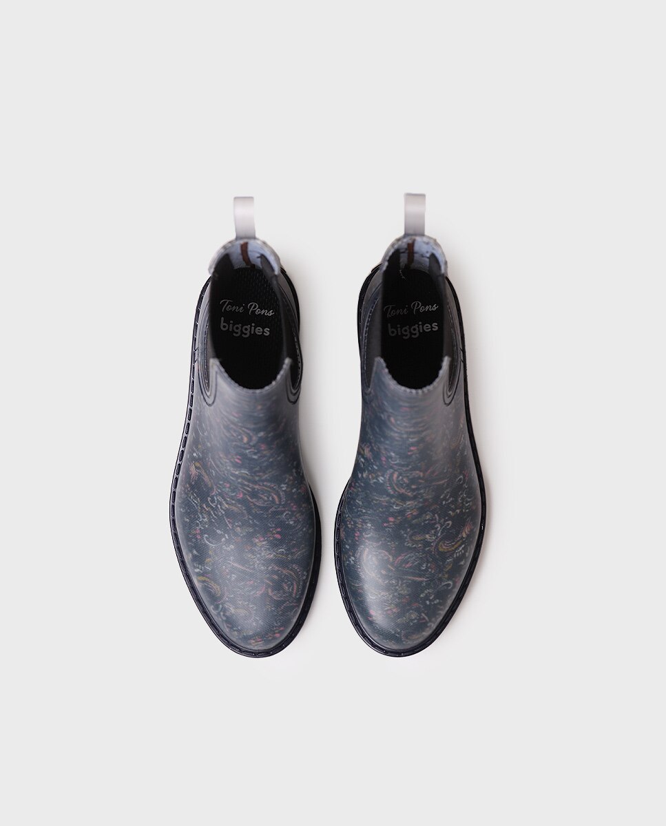 Botines de agua de mujer de goma con elásticos laterales - Toni Pons - Azul Azul-3