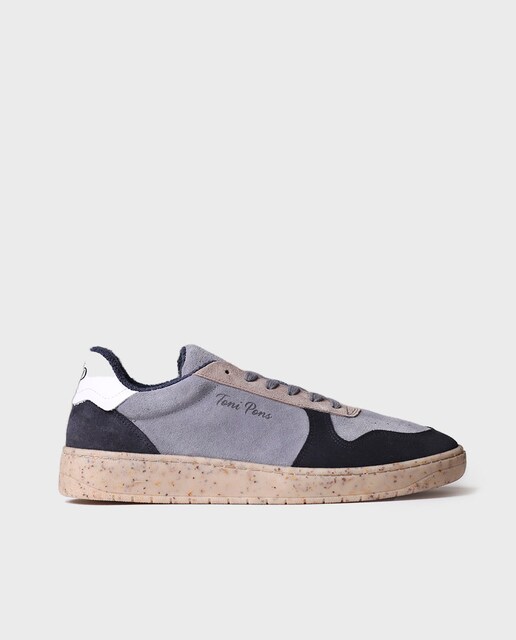 Imagen 0 de Zapatillas deportivas de hombre de serraje con cordones