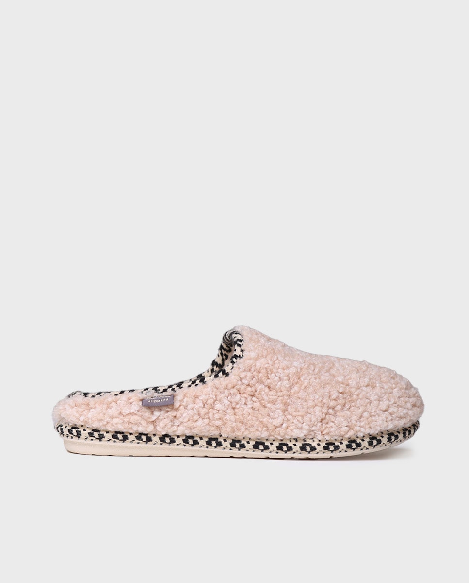 Zapatillas de casa cerradas de mujer de borrego - Toni Pons - Beige Beige-1