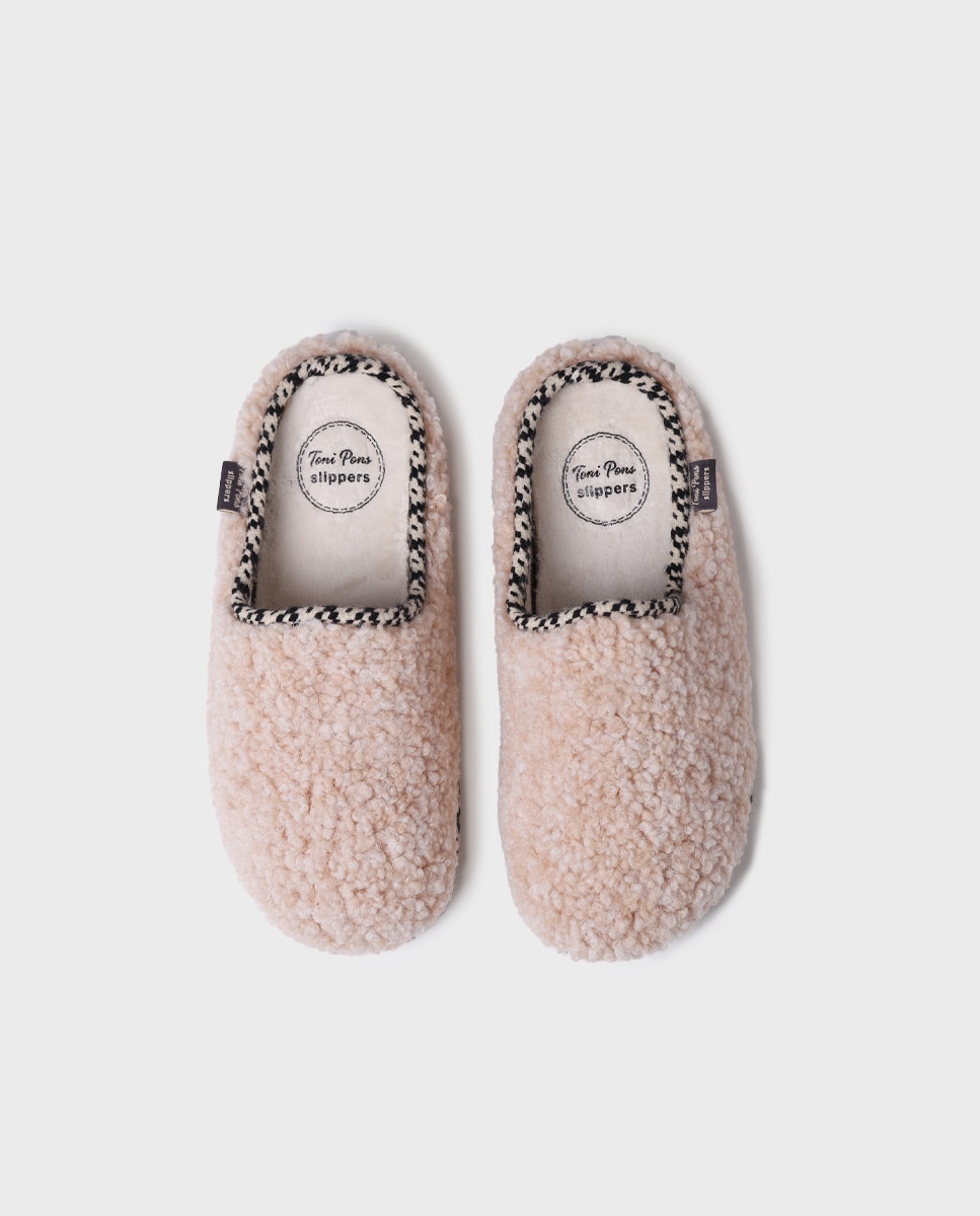 Zapatillas de casa cerradas de mujer de borrego - Toni Pons - Beige Beige-3