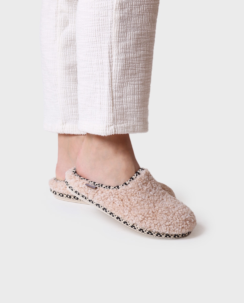 Zapatillas de casa cerradas de mujer de borrego - Toni Pons - Beige Beige-4
