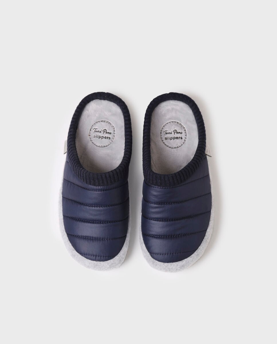 Zapatillas de casa cerradas de mujer tipo zueco - Toni Pons - Azul marino Azul marino-3