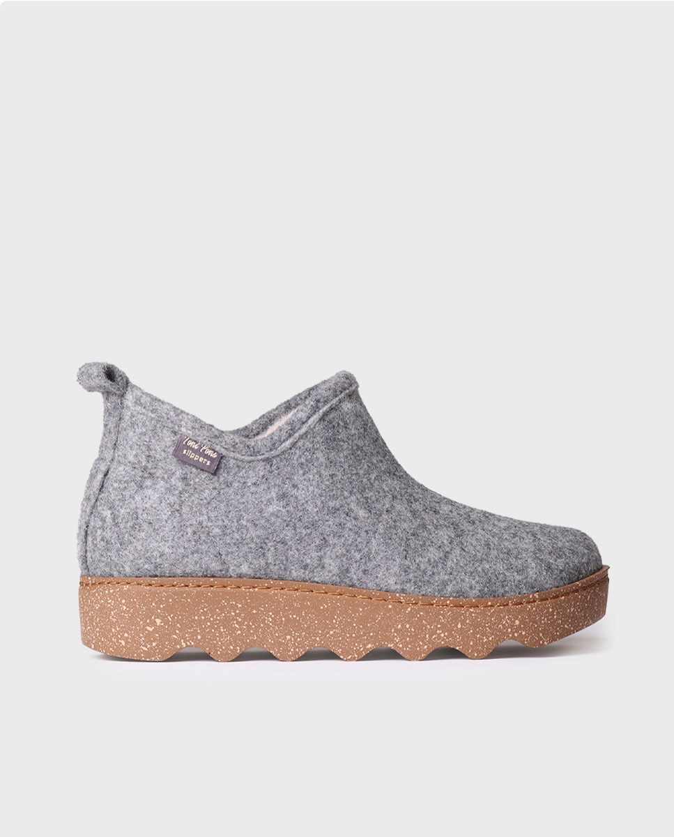 Zapatillas de casa de mujer de fieltro reciclado - Toni Pons - Gris Gris-1