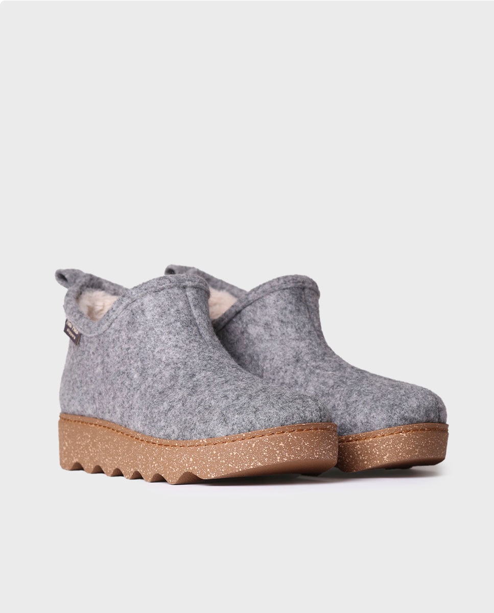 Zapatillas de casa de mujer de fieltro reciclado - Toni Pons - Gris Gris-2