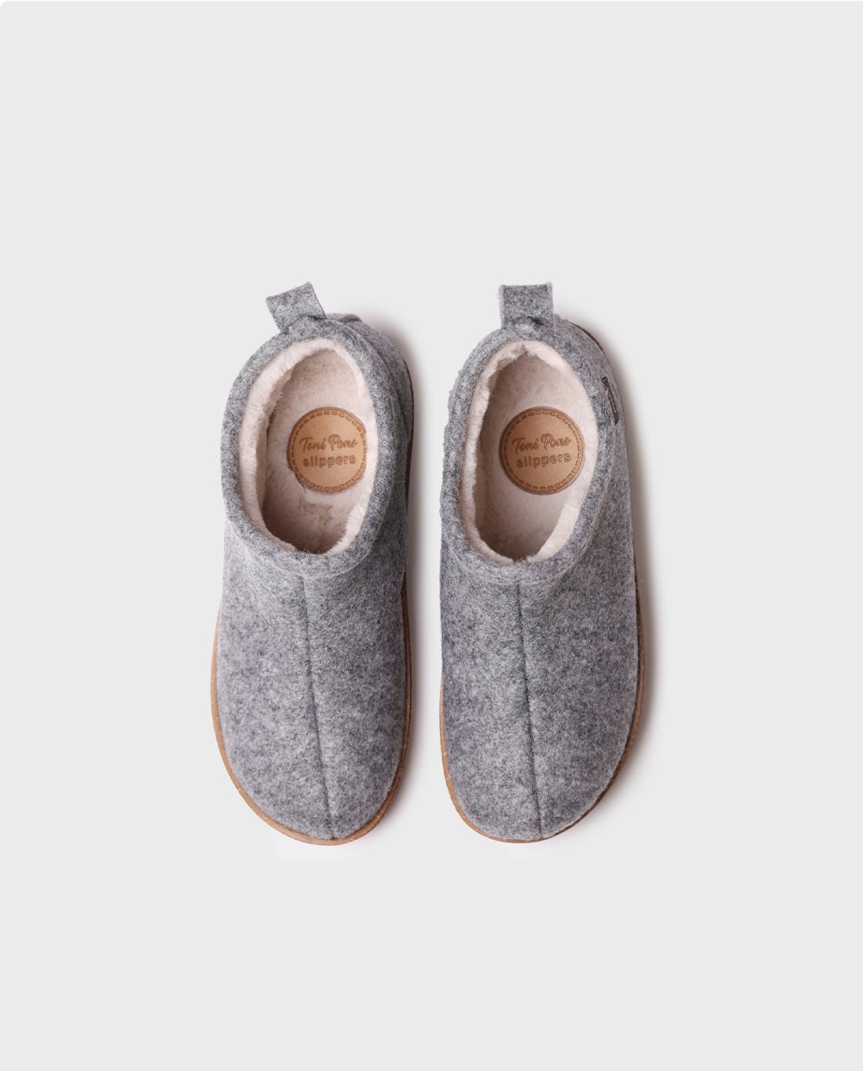 Zapatillas de casa de mujer de fieltro reciclado - Toni Pons - Gris Gris-3